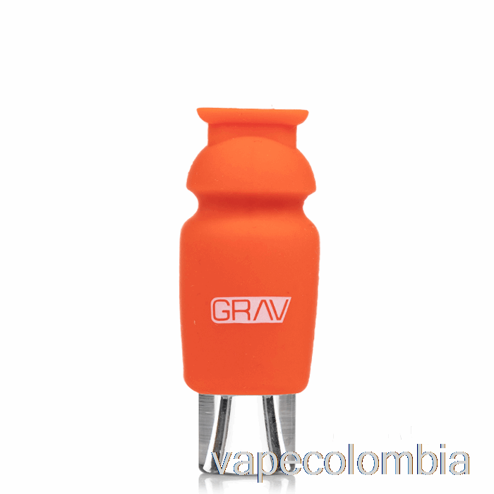 Vape Recargable Grav Muleta De Vidrio Con Tapa De Silicona Naranja Escarlata